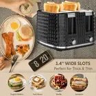 AU 4 Slice Bread Toaster Multifunction Customizable Shade Stainless Steel