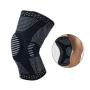 Catzon Professional Sports Knee Brace Fitness Spring Support Silicone Anti-collision Knee-BlackGrey