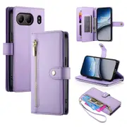 DF-011 For OnePlus Nord 4 Case Zipper Pocket Wallet Leather Phone Cover with Straps