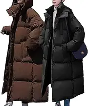 [JEShifangjiusu] Padded Coat Warm Long Sleeve For Women 2Pc Bubble Sleeve Bubble Jacket Extra Long Hooded Thickened Warm Down Jacket, Colour 4, L
