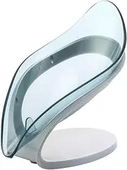 Creative Transparent Leaf-Shaped Soap Dish Bathroom Toilet Free Punch Drain Soap Rack Leaf Soap Box