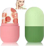 Drdgl Ice Face Roller, 2 Pack Face Massager, Eyes And Neck, Ice Face Roller Skin Care Tools, De-Eye Bags, Shrink Pores, Brighten Skin Enhance Your Natural Glow, Face Beauty Silicone Ice Mold