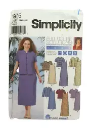 Simplicity Sewing Pattern 5975 Full Figure Hoax Sz 18 20 22 24 Dress and Jacket