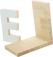 CAXUSD Elegant Wooden Crafted Bookend for Desk Reusable Book Holder Organizer for Books Documents Magazines Decorative File Stand for Home Office Non Slip Design with Stylish Pattern