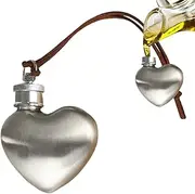 galeyyu Heart-Shaped Camping Bottle,Metal Hip Flask | Leakproof Hiking Hip Flask for Hiking, Climbing, Camping, Hunting