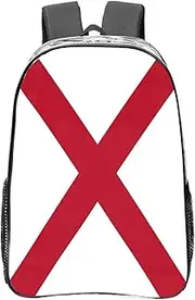 HJLUUFT Alabama State Flag print Clear Backpack for Stadium Events, Small Clear Backpack for Concert Festival Sports