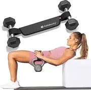 Bellabooty Exercise Hip Thrust Belt, Easy to Use with Dumbbells, Kettlebells, or Plates, Slip-Resistant Padding that Protects Your Hips for the Gym, Home Workouts, or On the Go