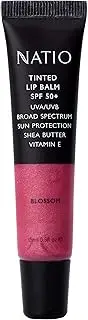Natio Australia Tinted Lip Balm SPF 50+ - Blossom, 15ml - Shea Butter & Vitamin E - Hydrating, Ultra Moisturising, UVA/UVB Broad Spectrum Protection - Made in Australia