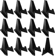 Yalikop 36 Packs Easel Stands Mini Coin Display Stand 2.17 x 1.65 Inch Easel Holder Card Stand for Display Black Display Stand for Collectibles Plastic Plate Display Holder for Medal Watches Picture
