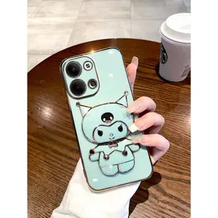 適用opporeno9手機殼卡通補妝鏡子oppo保護套reno9pro+十保護套8鏡面支架7女新款可愛findx6全包防摔x5電鍍x3