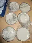 NEW LOT SET 6 Fishs Eddy West Elm GOLD METALLIC GILDED SCALLOPED DESSERT Plates