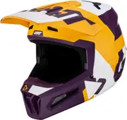 Leatt 2.5 Tricolor Motocross Helmet, purple-yellow, Size 2XL Purple Yellow