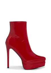[Lemon Drop by Privileged] Mondavi Heeled Platform Boots - Red