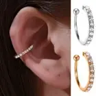 1pc Helix Cartilage Clip On Ear Cuff Silver Non Piercing Ear Buckle Women