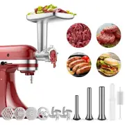 GVODE Meat Grinder Attachment for Kitchenaid Stand Mixer Silver