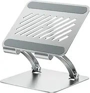 tounee Tablet Holder Stand for iPad, Dual Rod Support Portable Monitor Stand Adjustable Aluminum Desktop Tablet Holder for Computer Desk Office Kindle Stand 2024 iPad 4-16.5" -Silver
