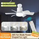 Ceiling Fan 40W E27 Socket Fan with Dimmable LED Light & Remote Controller