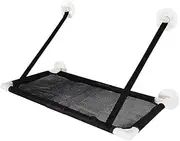 zolyet Cat Window Perch Hammock Bed Cooling Breathable Deck Window Suction Cups Seat Cat Shelves Sunbath Hammock Bed for Cat Hold UP to 10KG 22lbs Black