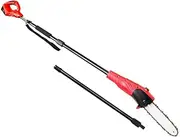 Giantz Pole Saw, 20V Hedge Trimmer Electric Poles Pruner Cordless Chainsaw Pruning Chain Saws Petrol Hand Power Chainsaws Home Garden Farm Whipper Snipper Tool, 2.7m Length with Battery Red Black