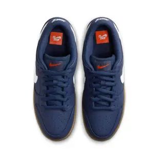 【NIKE 耐吉】NIKE SB Dunk Low Pro Navy Gum 滑板鞋 膠底 男款 藍白 FJ1674-400