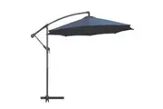 Outdoor Patio Umbrella 3M/10FT Height Adjustable Heavy Duty Sun Shade Waterproof with Cantilever and Stand for Garden Deck Backyard Pool Navy Blue