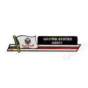 US Army Bumper Sticker / White Army Flag Sticker / "3 x 11 3/4" Bumper Sticker