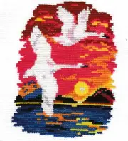 "Swans" Unprinted Needlework K Unprinted Needlework Cross Stitch Kit Alisa 0-28