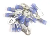 MVP 25 Blue 14-16 AWG Gauge Nylon Insulated Multi Stud Ring Terminals #6 #8 #10
