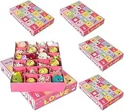 Advent Calendar Boxes Empty - 24 Days Mother's Day Party Treat Box,Fillable Countdown Treat Cases Set of 5, Festive Party Favor Wrapping Supplies