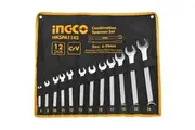 INGCO 12 Pcs Combination Spanners Canvas Set