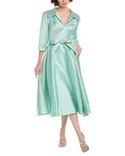 Jovani Textured Metallic Midi Dress