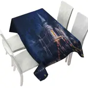 Scary Haunted House Halloween Tablecloth