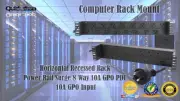 Horizontal Recessed Rack Power Board Rail - 16 Way GPO 2RU PDU - 10A GPO Input
