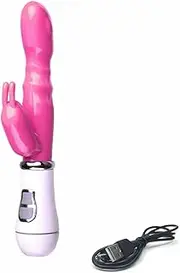 Vibrator Dildo Gspot Jack Rabbit Adult Sex Toy Dong Vibe Female Waterproof Wand Pink USB Charging
