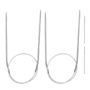 2pcs 15.75" Circular Knitting Needles US 1.5/2.5mm Needles 3.94" Short