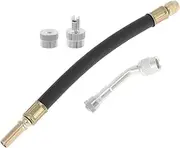 X AUTOHAUX 1 Set 135 Degree Copper Tire Valve Extension with Flexible Plastic 180mm Tyre Valve Stem Extender for Car Motorcycle RV Truck Bike