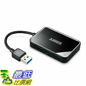 [106美國直購] 讀卡器 Anker 4-Port USB 3.0 Portable Card Reader for SDXC SDHC SD CF High-Speed CF MS Micro SDXC