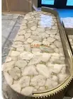 Elegant White Agate Gemstones Oval Dining Table Agate Console Table Buffet Table