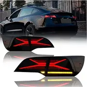 X-ray Dynamic Sequential Turn Signal DRL Start Animation Dynamic Taillight Unit LED Taillight, Compatible For Tesla Model 3/Y 2017-2022
