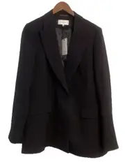 Reiss Rosa Jacket Textured Tailored Blazer Womens Black Size 10 NWT MSRP $495
