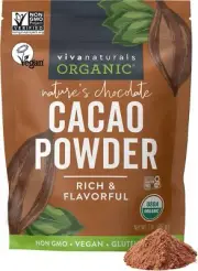 Organic Cacao Powder, 2Lb - Unsweetened Cocoa Powder With Rich Dar