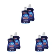 3x 2pc Finish Dishwashing Rinse Aid Liquid Dishwasher Drying Aid 250ml Blue