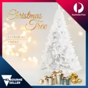 1.5 1.8 2.1 m Solid Colour Christmas Xmas Tree Fluffy Lush Tips Metal Stand