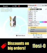 6IV Ultra Shiny Morpeko Pokemon Sword and Shield (Square Shiny)