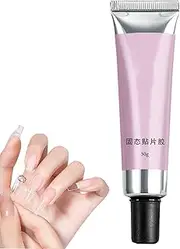 Solid Nail Glue Gel,Multifunctional Gel Glue for Nails | Strong Press Nail Adhesive, Long Lasting Clear UV Nail Glue for Salon Home