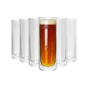 Rink Drink Double-Walled Highball Glasses Set - 330ml - Pack of 6