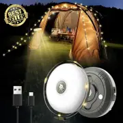 10M/33FT Waterproof Camping String Lights,Rechargeable LED Fairy Lights (Warm Wh