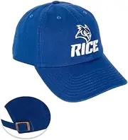 [Desert Cactus] Rice University Baseball Hat Owls Brimmed Embroirderd Hats Cap Adjustable Cloth Strap Adult (Style H) Blue, Blue, One Size