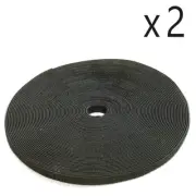 2 Pack - 1/2" Roll Hook and Loop Reusable Cable Ties Wraps & Straps .50" 5M 15ft