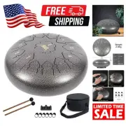 Durable Titanium Alloy Steel Tongue Drum 12" - Ideal for Meditation & Healing